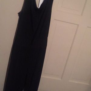 Sleeveless black jumpsuit